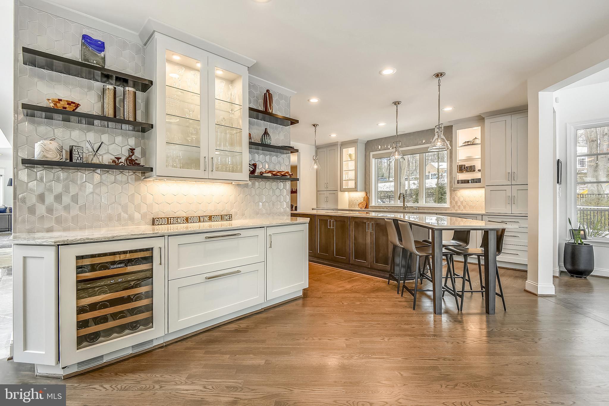 8907 Burdette Road Bethesda, MD 20817 - Photo 18 of 48 Dual zoned Wine Fridge + 2 Sub Zero Fridge Drawers