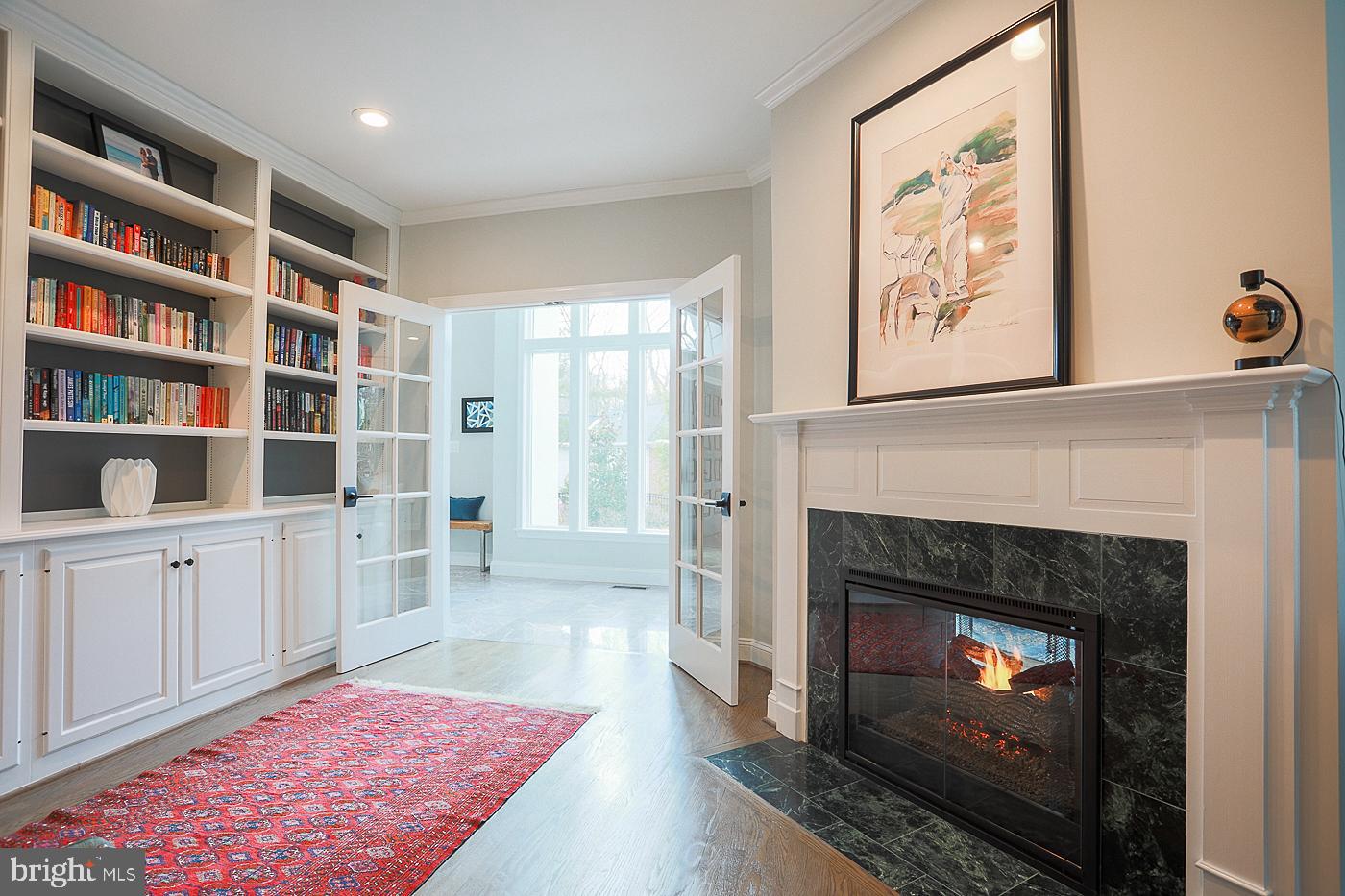 8907 Burdette Road Bethesda, MD 20817 - Photo 22 of 48 Convenient Main Level Office With Fireplace