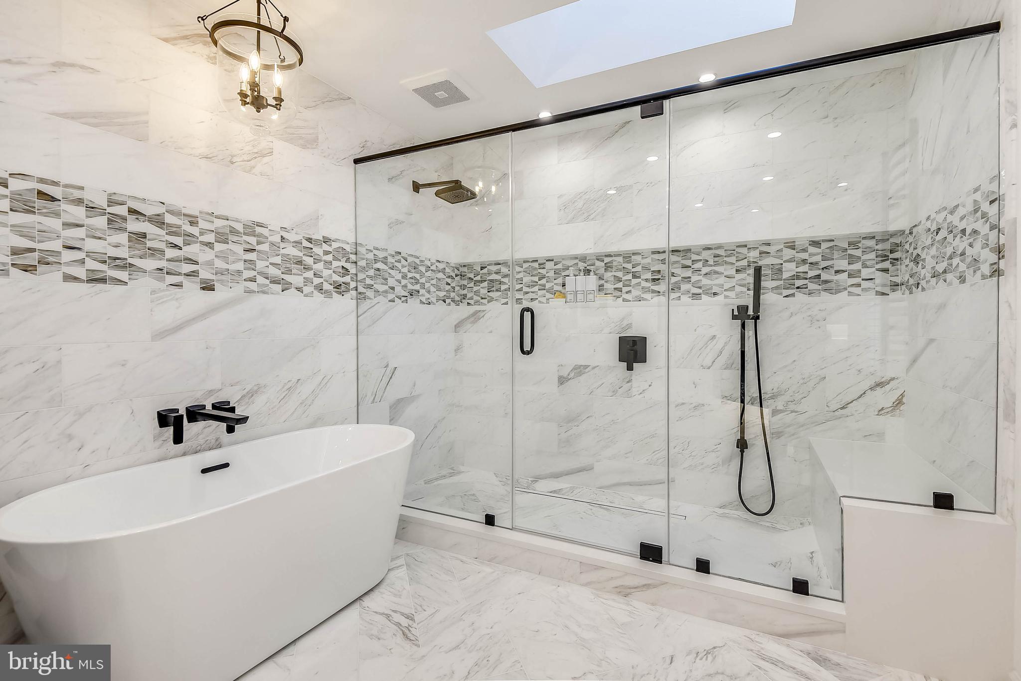 8907 Burdette Road Bethesda, MD 20817 - Photo 32 of 48 Owner's Bath with Soaking Tub & Separate Shower