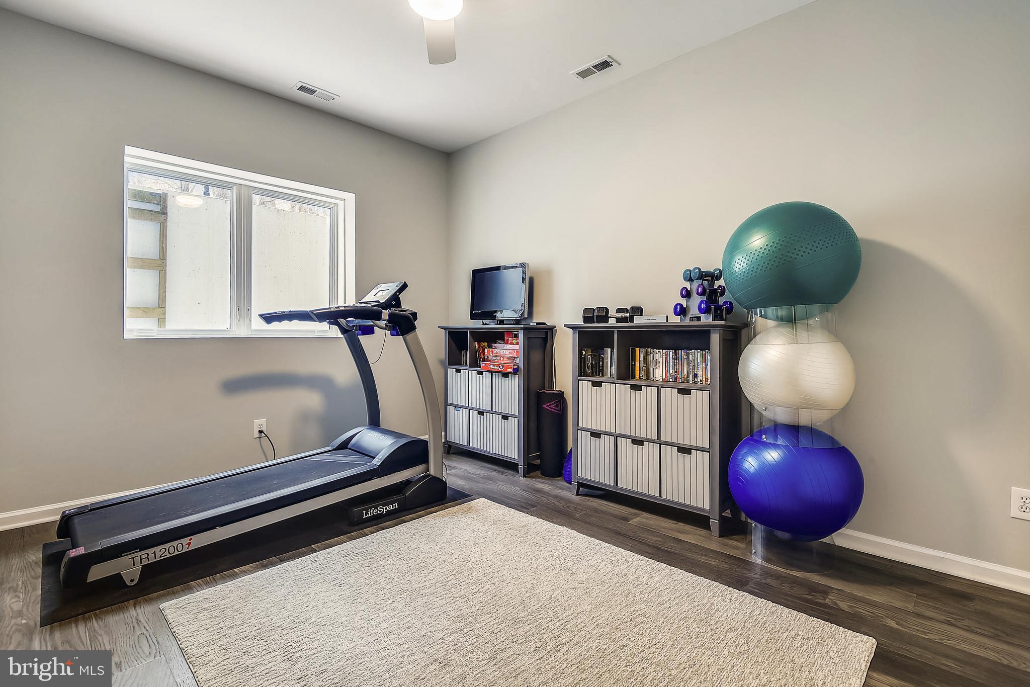8907 Burdette Road Bethesda, MD 20817 - Photo 47 of 48 Lower Level Bedroom, Home Gym or Office