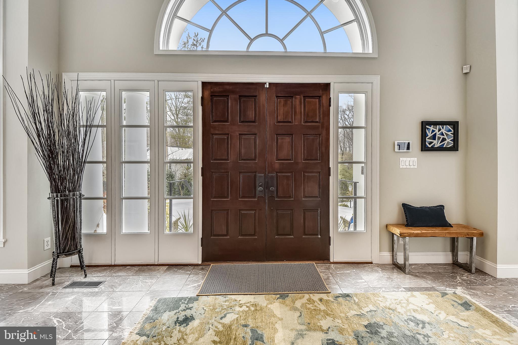 8907 Burdette Road Bethesda, MD 20817 - Photo 10 of 48 Grand Foyer with Marble Flooring