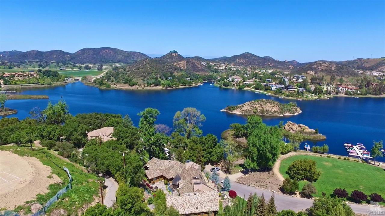 212 Dirt Road Lake Sherwood, CA 91361 - Photo 10 of 41 an aerial view of a house with a garden