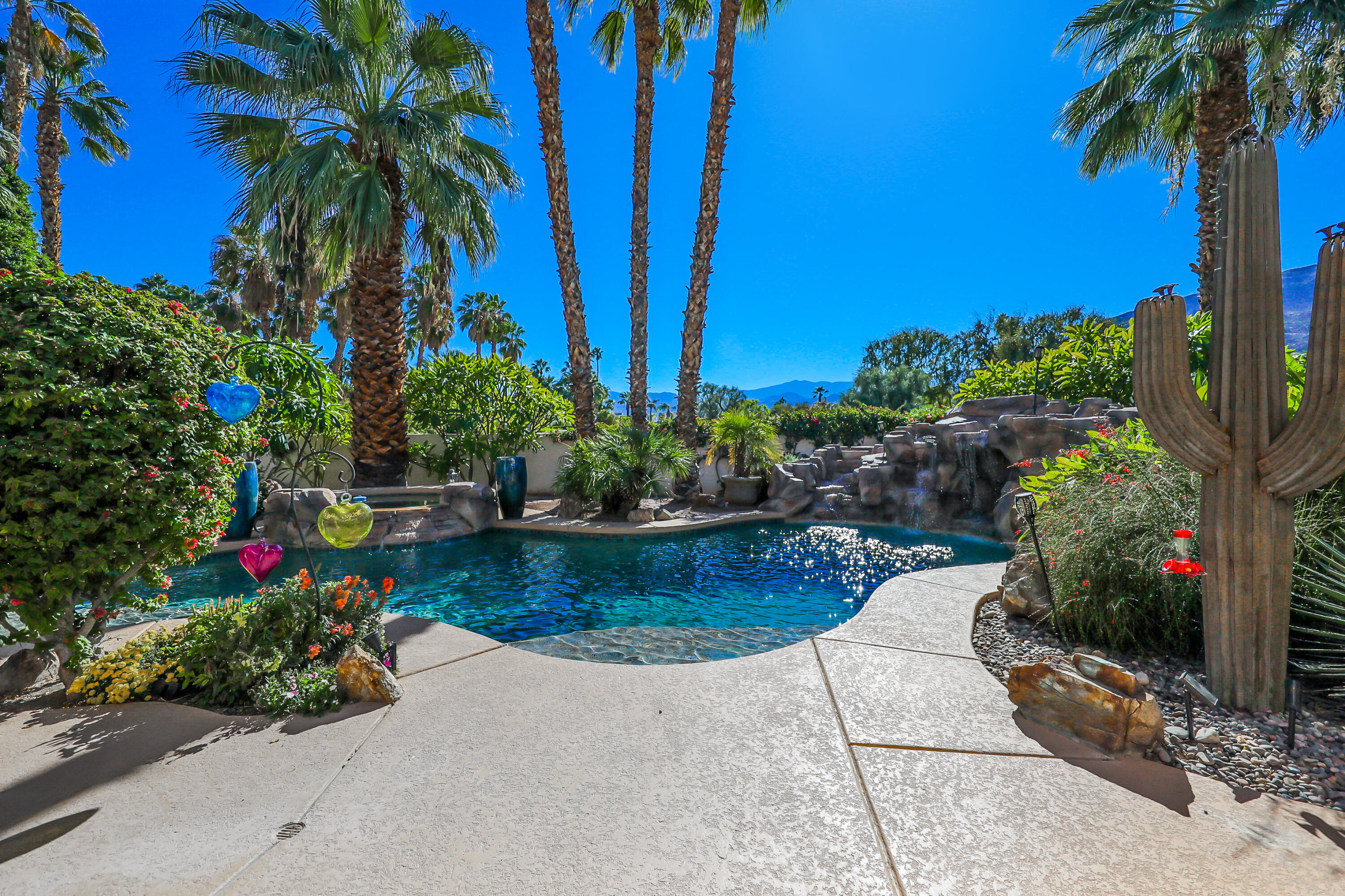 72447 Magnesia Falls Drive Rancho Mirage, CA 92270 - Photo 37 of 50 a view of a garden with flowers and trees