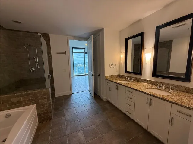 a view of small space with racks on the wall