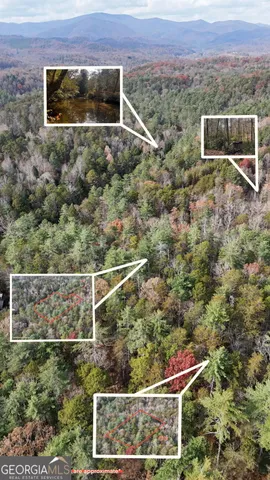 an aerial view of house with yard