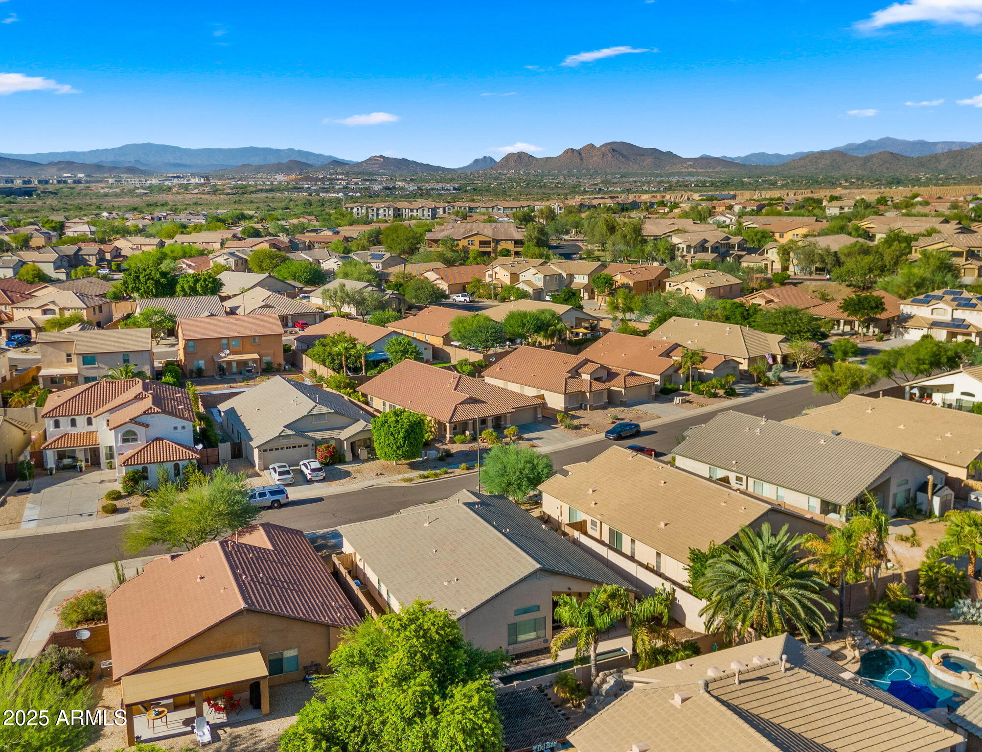 2215 West Peak View Road Phoenix, AZ 85085 - Photo 44 of 51 an aerial view of residential houses with outdoor space