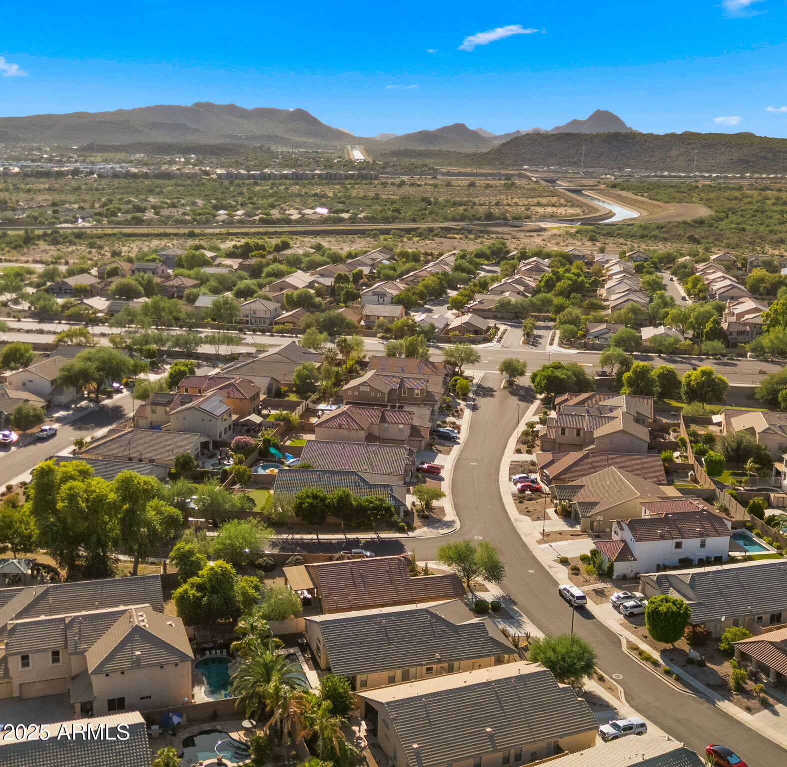 2215 West Peak View Road Phoenix, AZ 85085 - Photo 46 of 51 an aerial view of residential houses with outdoor space