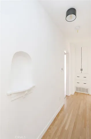 a view of a balcony with an outdoor space