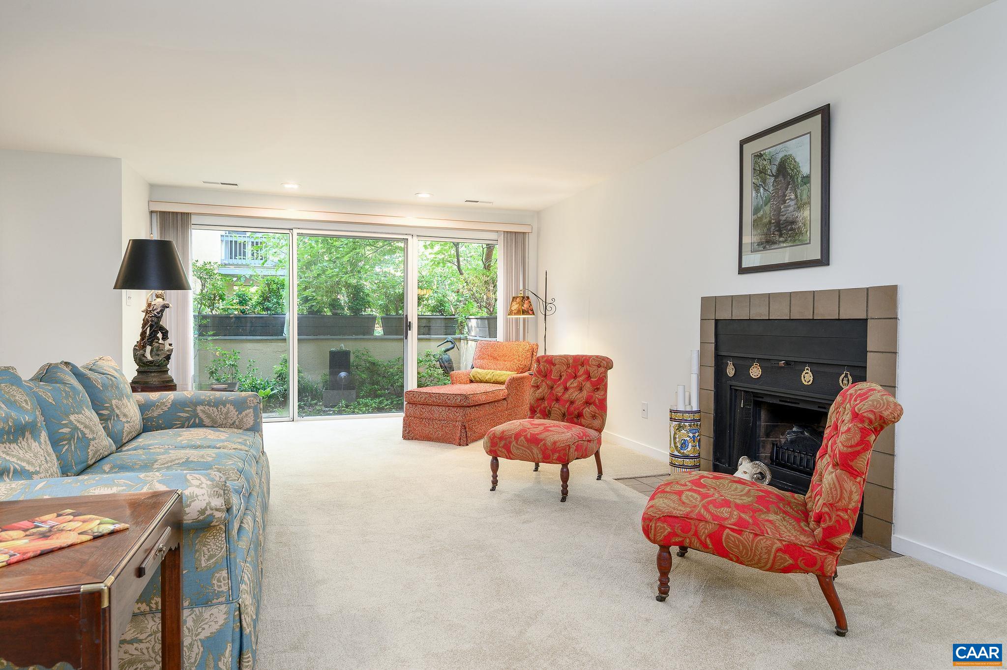 207 2nd Street Northwest, Unit D Charlottesville, VA 22902 - Photo 5 of 18 a living room with furniture and a fireplace