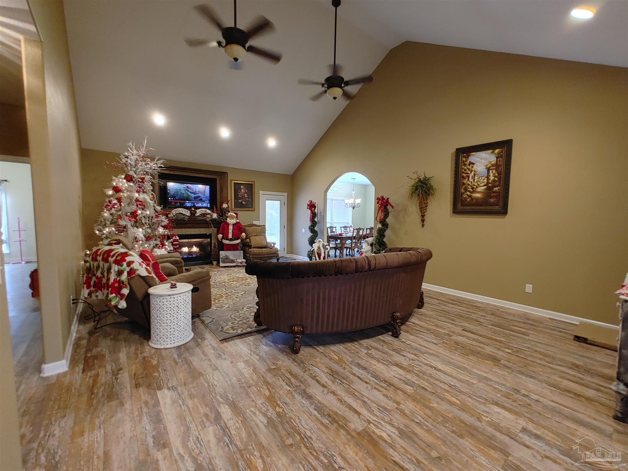 415 Clark Road Gilbertown, AL 36908 - Photo 7 of 50 a room with wooden floors and pool table
