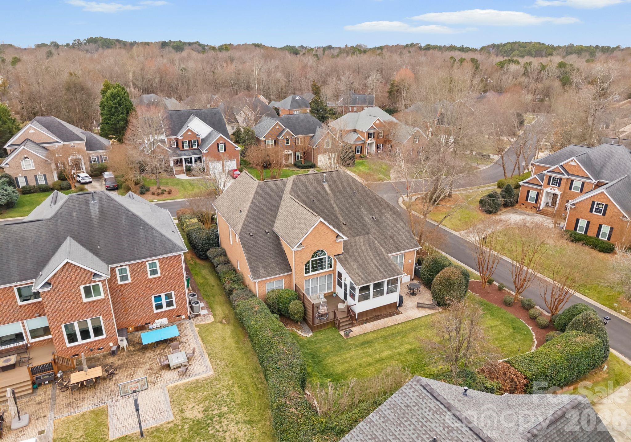 10012 Paradise Ridge Road Charlotte, NC 28277 - Photo 43 of 48 an aerial view of a house with outdoor space and lake view