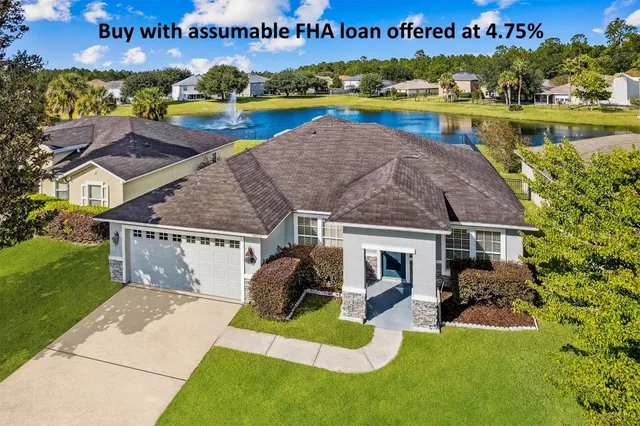 a view of a house with swimming pool and a yard