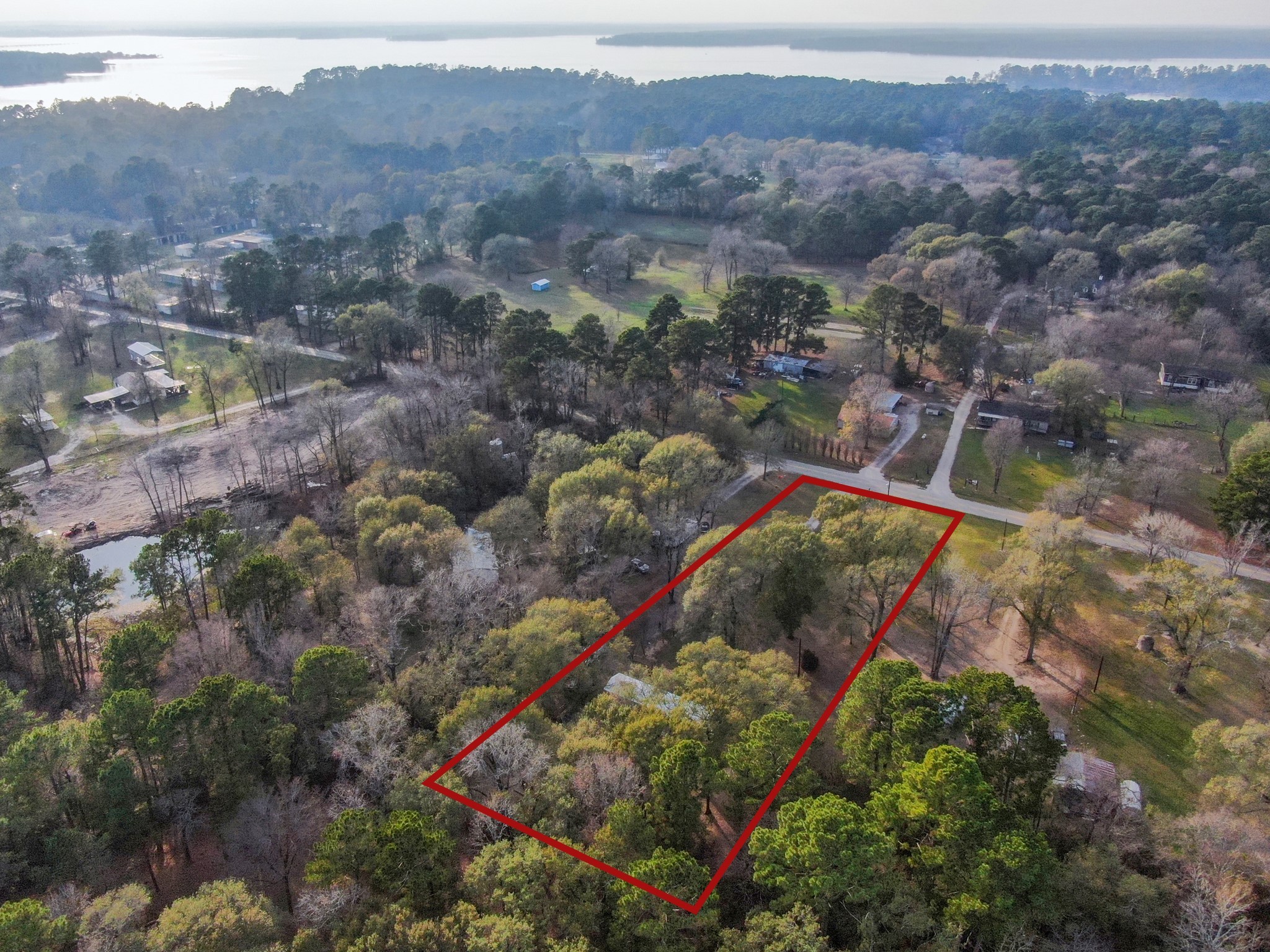 14363 Shepard Hill Road Willis, TX 77318 - Photo 25 of 28 an aerial view of residential house with outdoor space