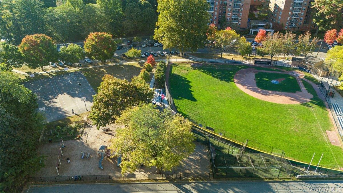 190 Garth Road, Unit 3R Scarsdale, NY 10583 - Photo 26 of 31 a view of a garden with a lake