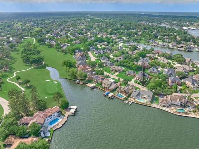 an aerial view of multiple house