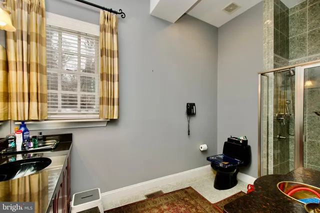 a storage room with washer and dryer