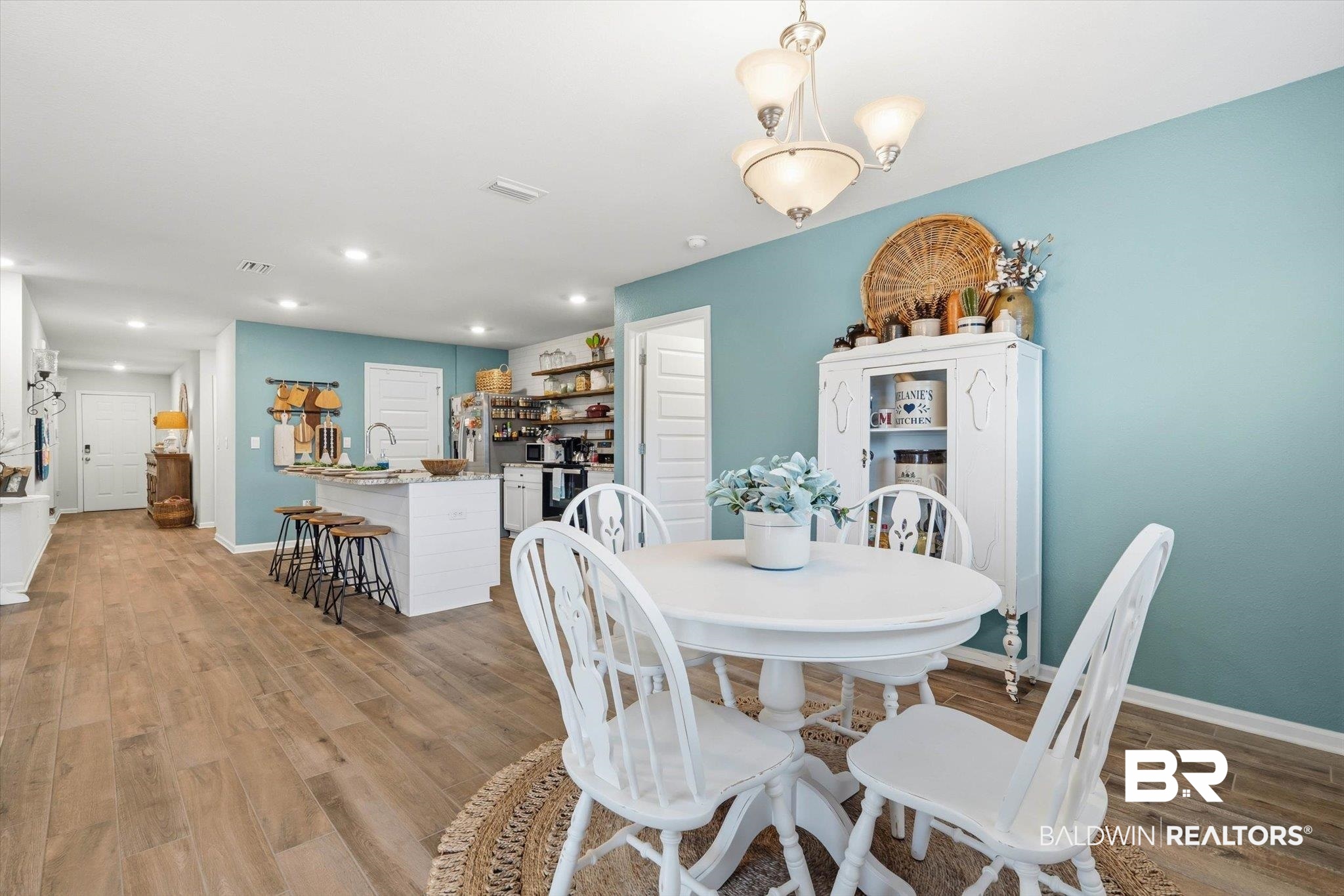 17041 Muse Street Loxley, AL 36551 - Photo 9 of 44 Dining space with light wood-type flooring and recessed lighting