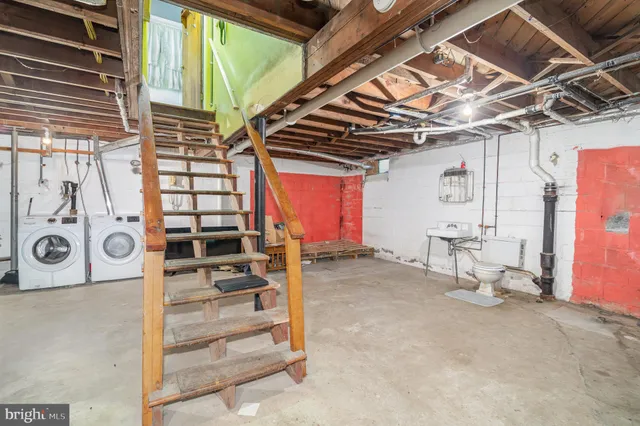 a view of storage and utility room