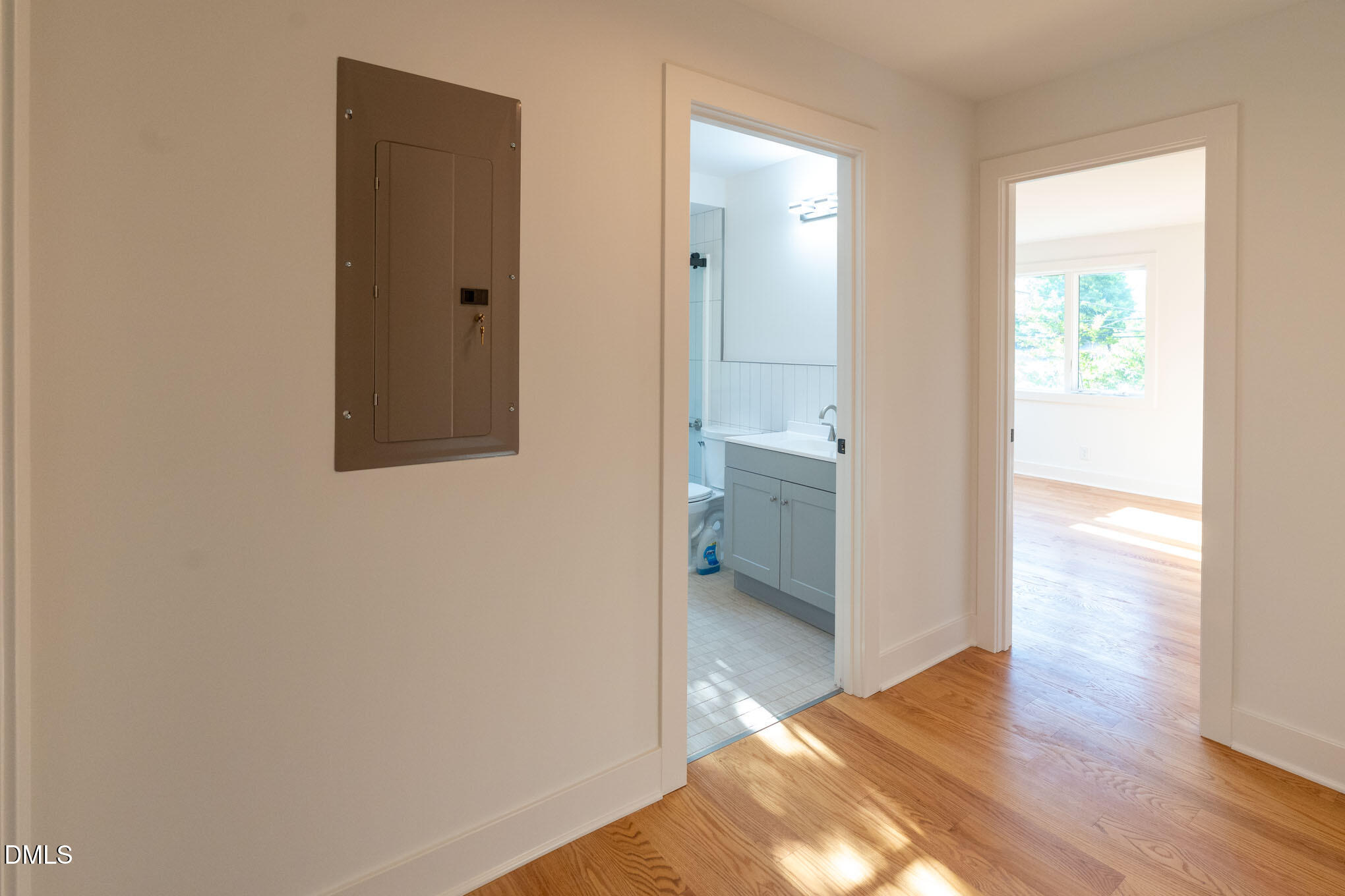 402 East Martin Street Raleigh, NC 27601 - Photo 19 of 23 a view of a bathroom from a hallway
