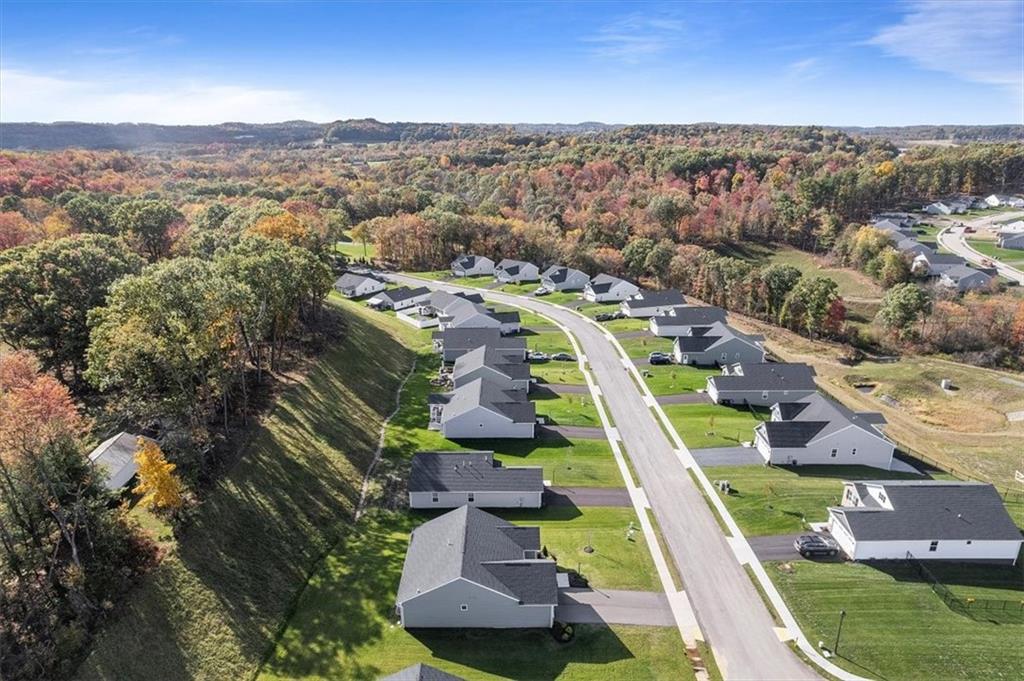 851 Ashley Road Gibsonia, PA 15044 - Photo 46 of 50 an aerial view of residential houses with outdoor space and swimming pool
