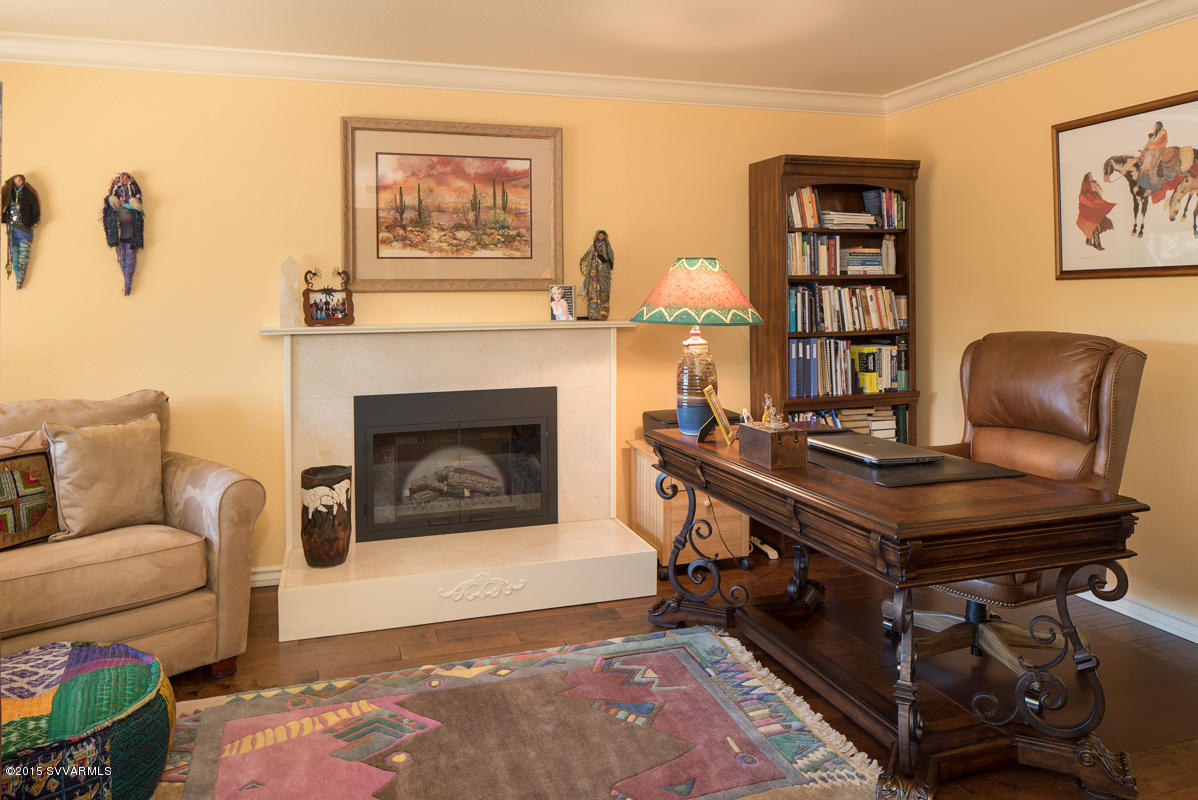 386 Navahopi Road Sedona, AZ 86336 - Photo 9 of 24 Cozy Fireplace