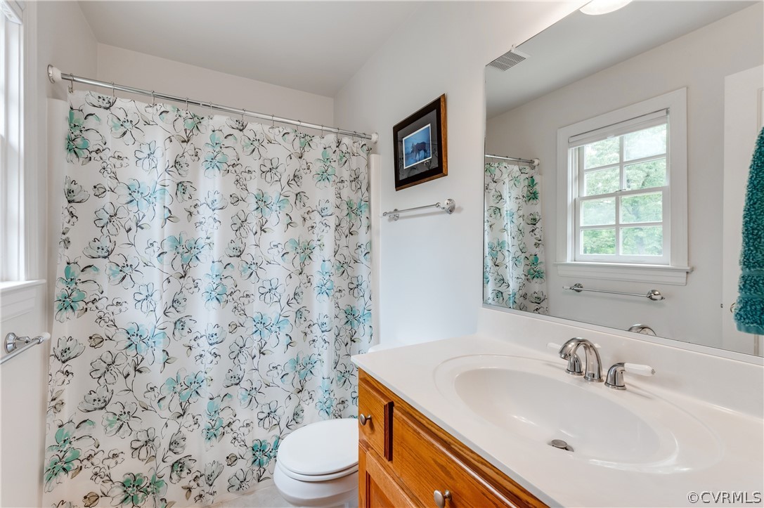1290 Johns Road Carson, VA 23830 - Photo 31 of 48 a bathroom with a sink toilet and shower