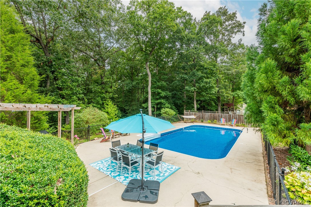 1290 Johns Road Carson, VA 23830 - Photo 37 of 48 a view of a swimming pool with a patio and plants