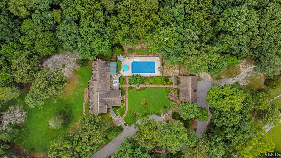 1290 Johns Road Carson, VA 23830 - Photo 46 of 48 an aerial view of a house with a yard