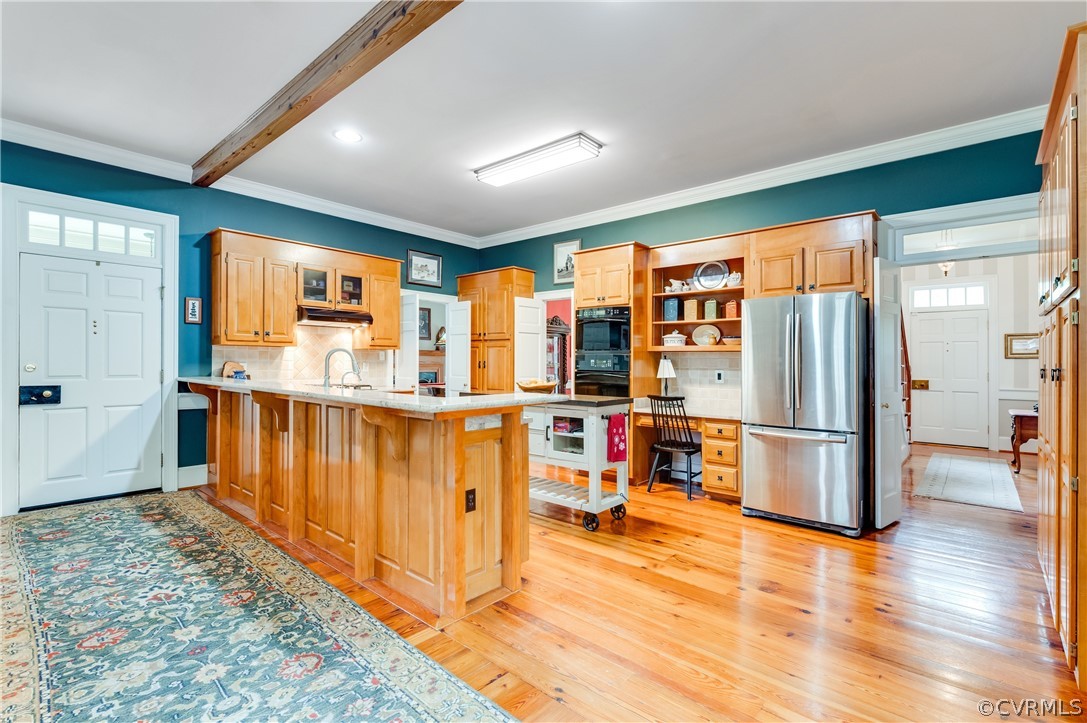 1290 Johns Road Carson, VA 23830 - Photo 8 of 48 a kitchen with stainless steel appliances granite countertop a refrigerator and a stove top oven