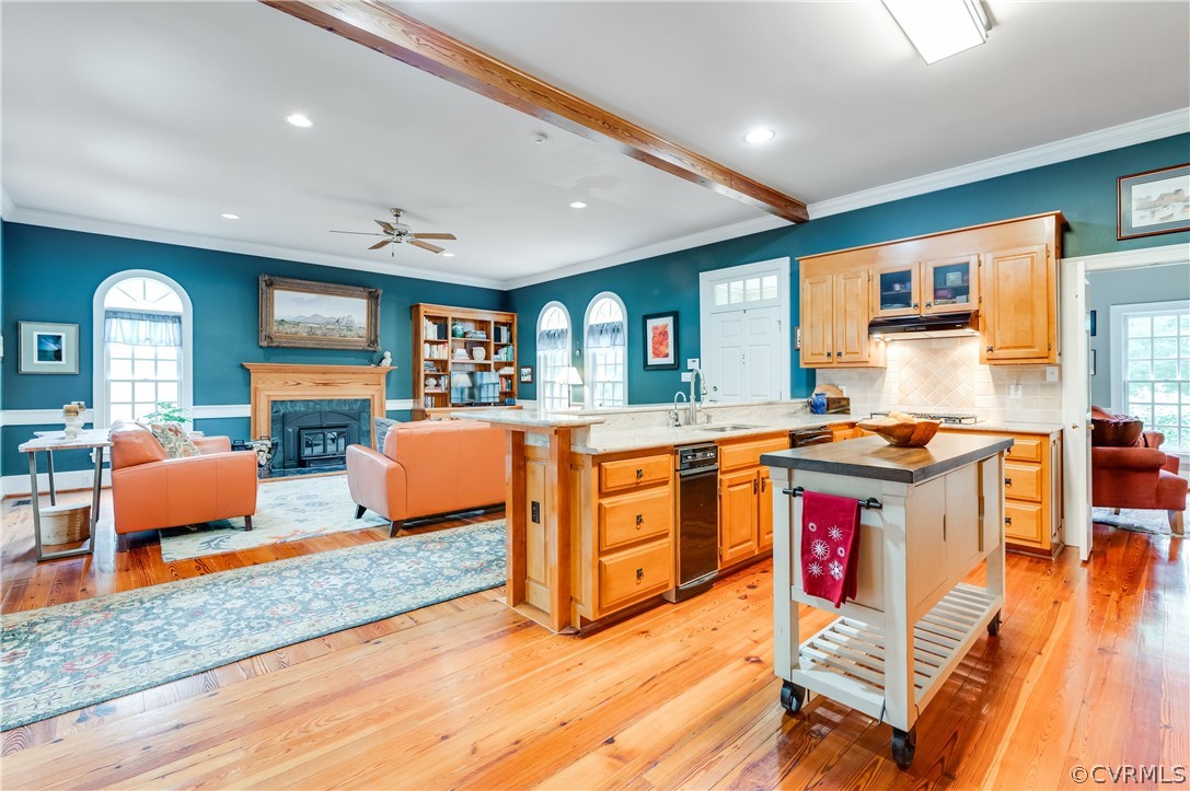 1290 Johns Road Carson, VA 23830 - Photo 10 of 48 a living room with furniture and a flat screen tv