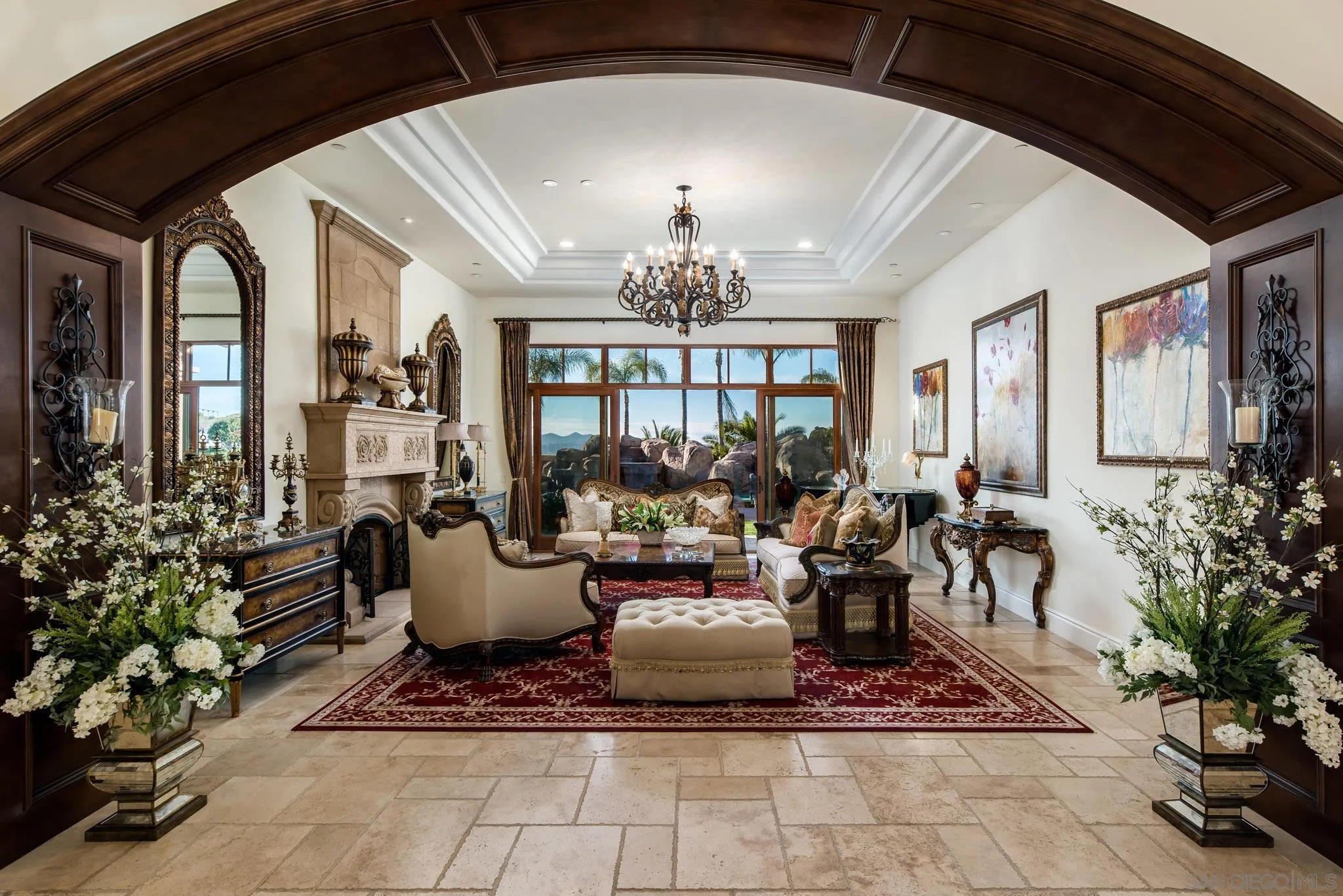 14160 Augusta Court Poway, CA 92064 - Photo 8 of 26 a living room with furniture and a chandelier