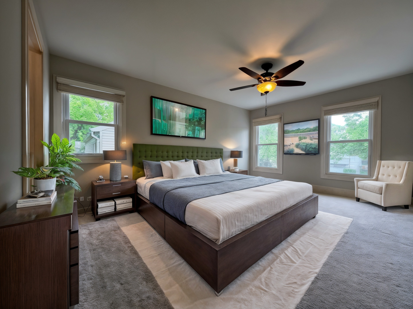 1108 Devonshire Road Buffalo Grove, IL 60089 - Photo 12 of 22 a bedroom with a large bed and a couch