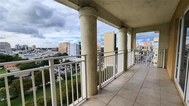 a view of city from balcony