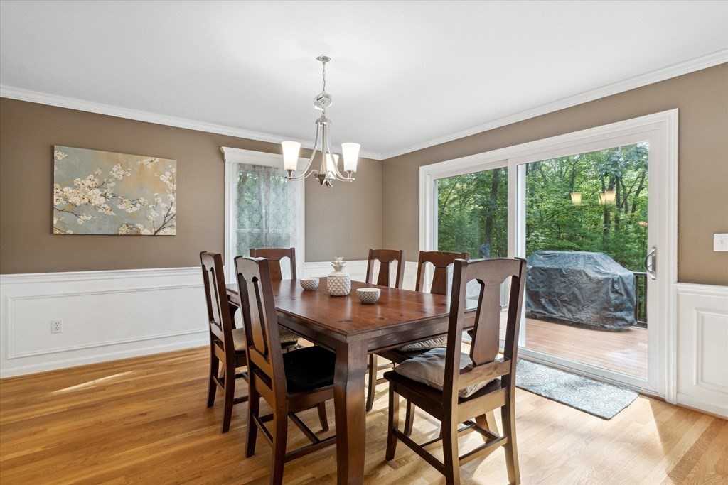 10 Fieldstone Way Boxford, MA 01921 - Photo 8 of 42 a view of a dining room with furniture window and wooden floor