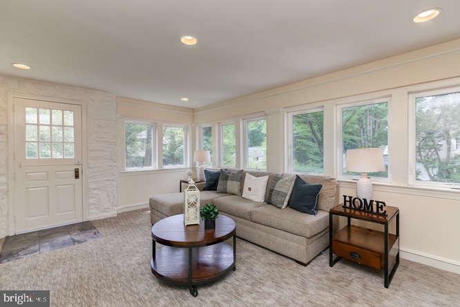 110 Guernsey Road Swarthmore, PA 19081 - Photo 16 of 34 Bright Family Room with exit to rear yard