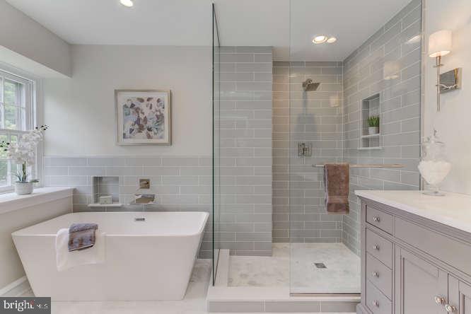 110 Guernsey Road Swarthmore, PA 19081 - Photo 22 of 34 Luxurious freshly renovated Master Bath