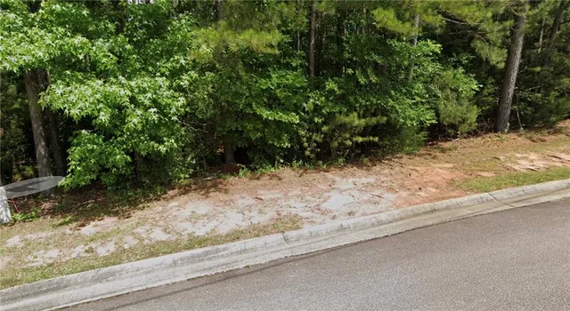 a view of a yard with a tree