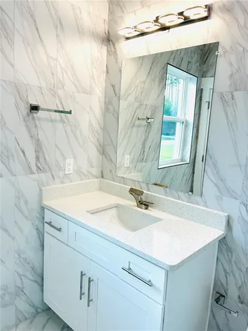 a view of small space with racks on the wall