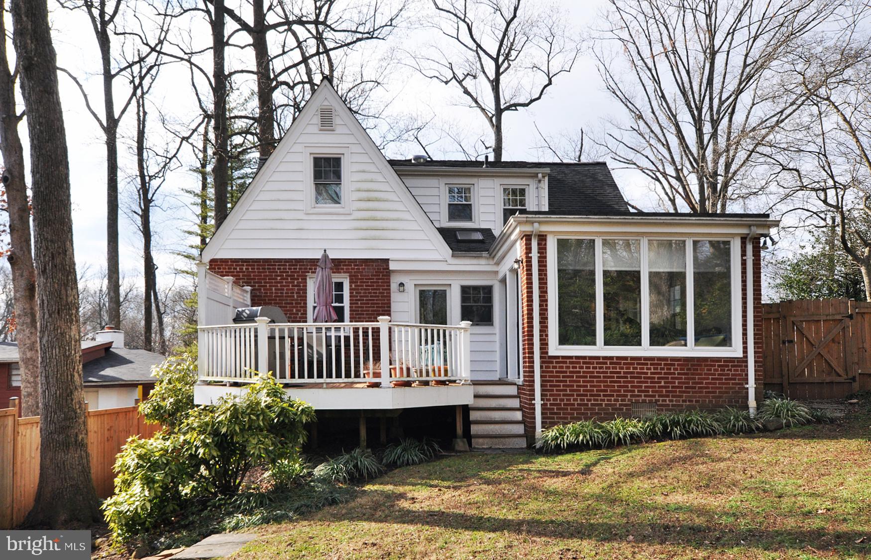 5303 Waneta Road Bethesda, MD 20816 - Photo 27 of 40 Rear Elevation with deck