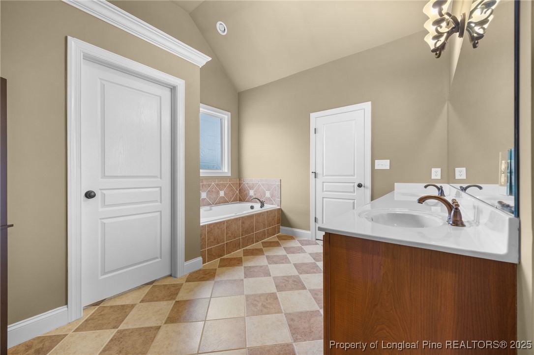 335 Lancelot Court Linden, NC 28356 - Photo 17 of 50 a bathroom with a sink and a mirror