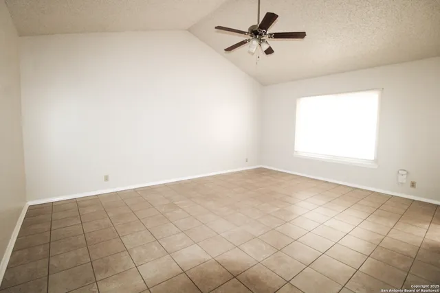 a view of a room with a rug