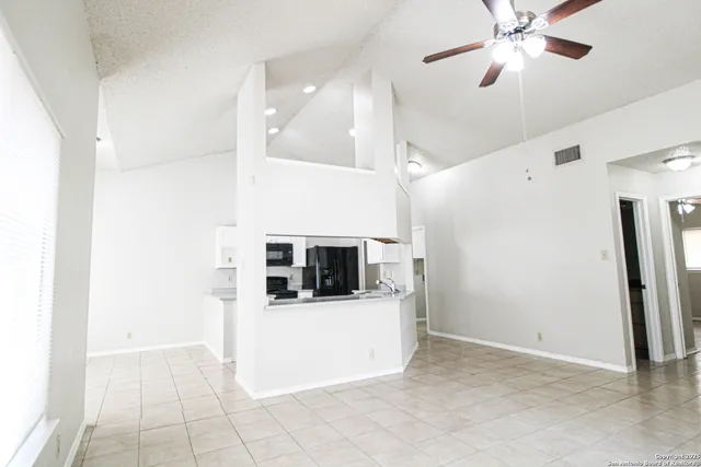a view of a livingroom with a fireplace