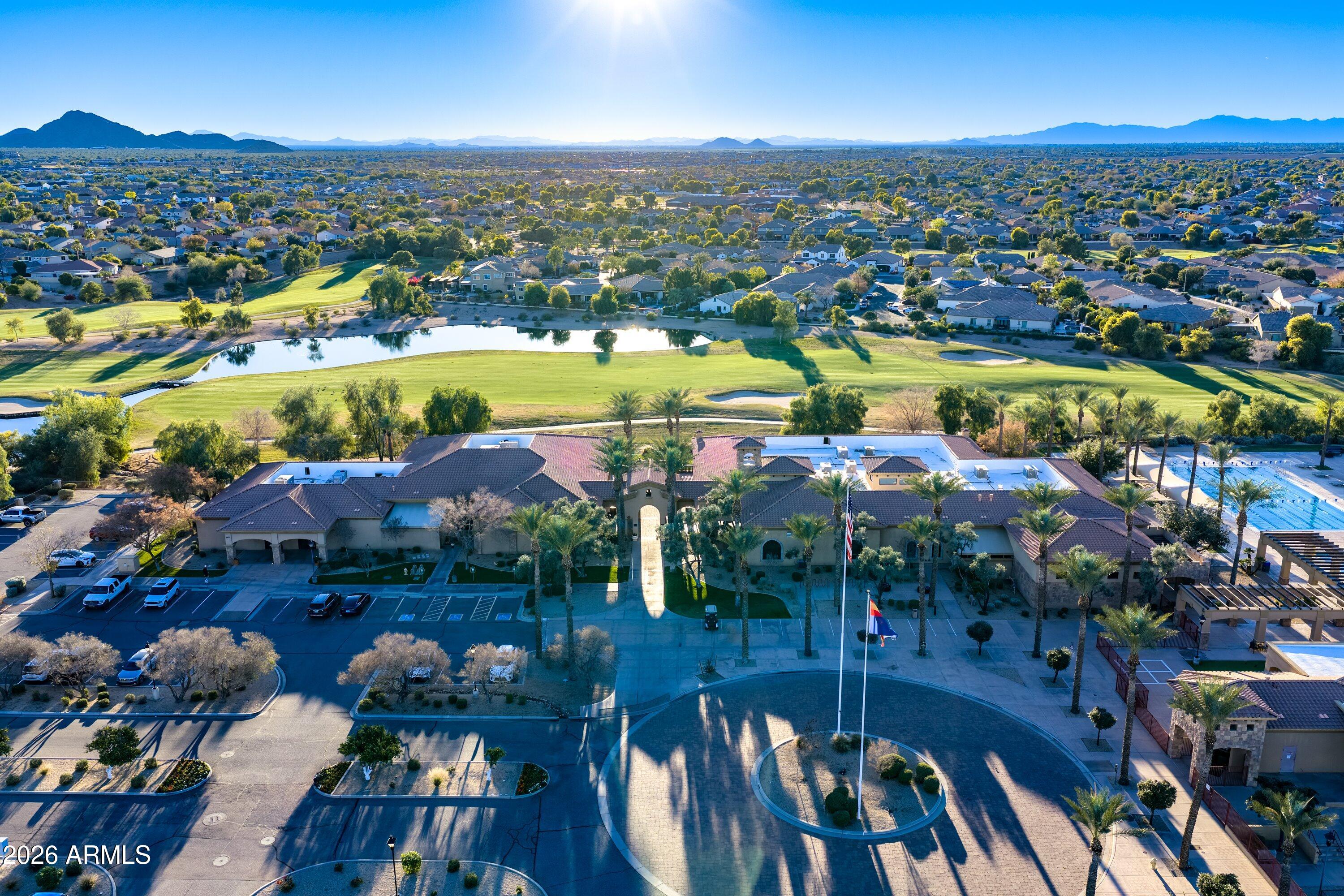 3738 East Riopelle Avenue Gilbert, AZ 85298 - Photo 78 of 97 an aerial view of residential houses with outdoor space and river