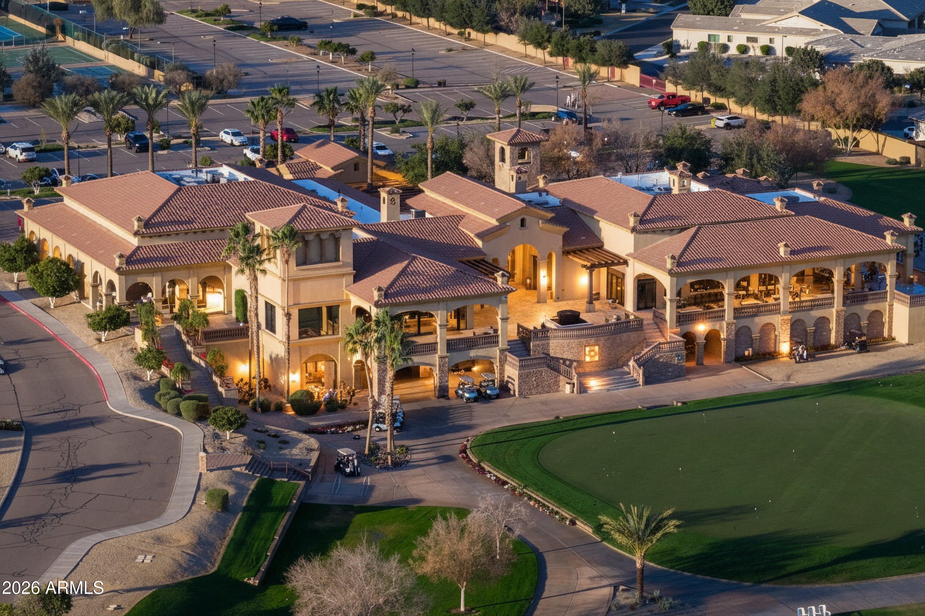 3738 East Riopelle Avenue Gilbert, AZ 85298 - Photo 94 of 97 an aerial view of a house with a garden and lake view
