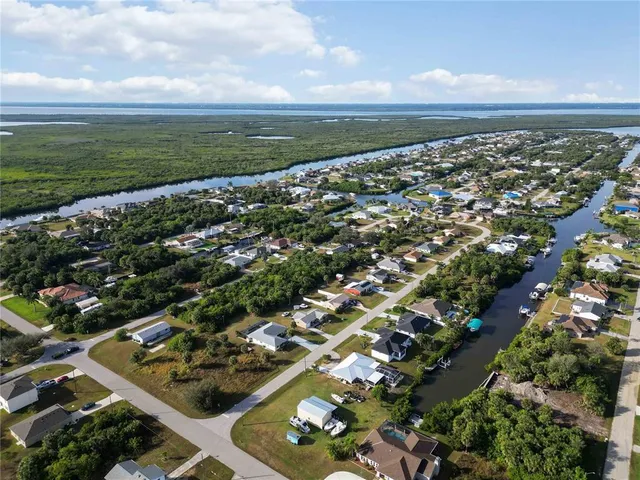 an aerial view of multiple house