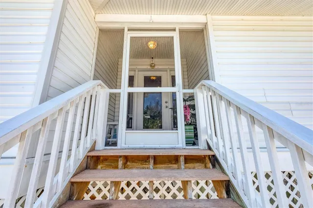 a view of staircase with large window