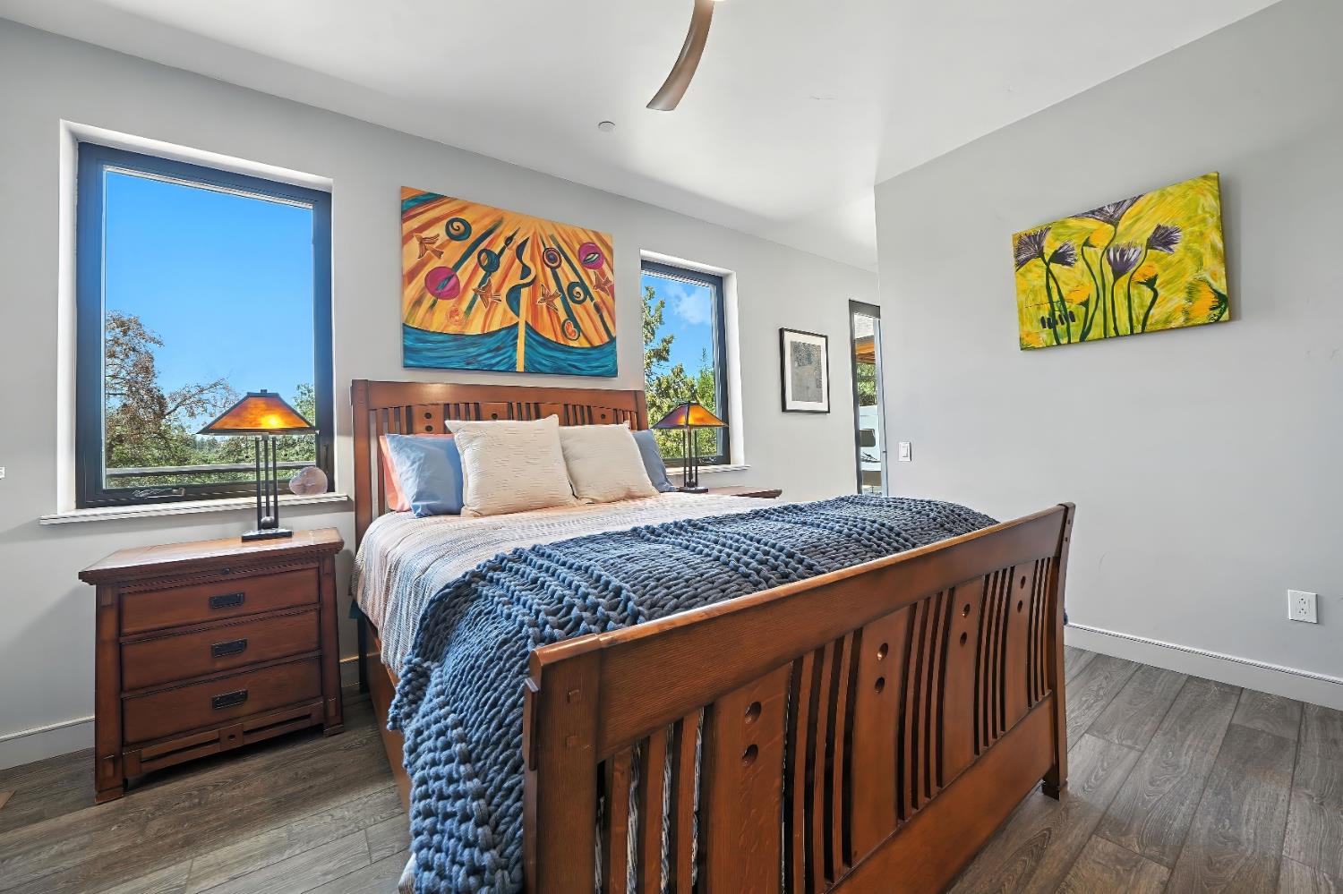 7401 Schaad Road Wilseyville, CA 95257 - Photo 33 of 76 a bed room with a bed and painting on the wall