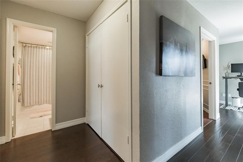 2939 Hunters Point Lane Carrollton, TX 75007 - Photo 13 of 29 a view of hallway with wooden floor