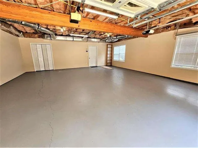 a view of deck with a swimming pool