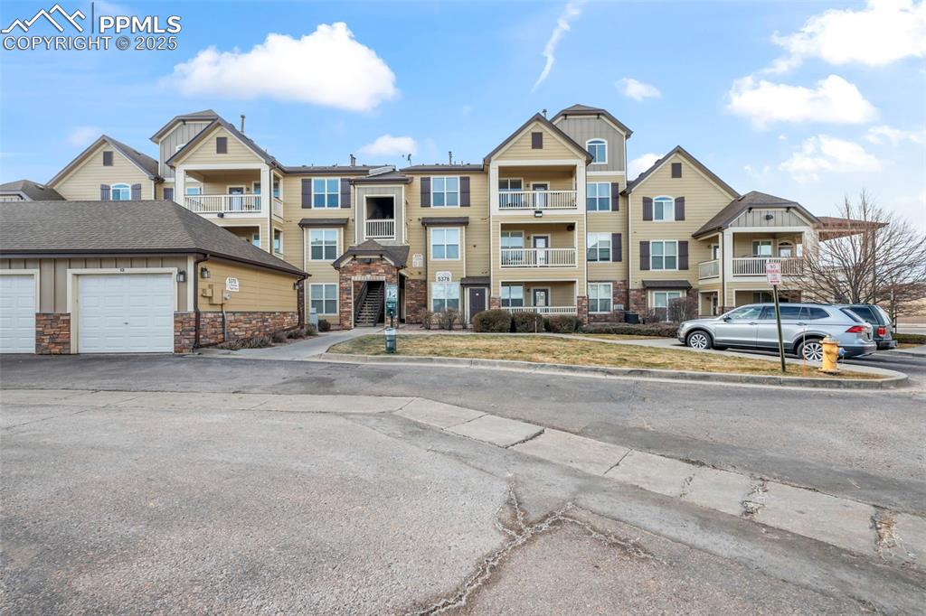 a view of large building with a street